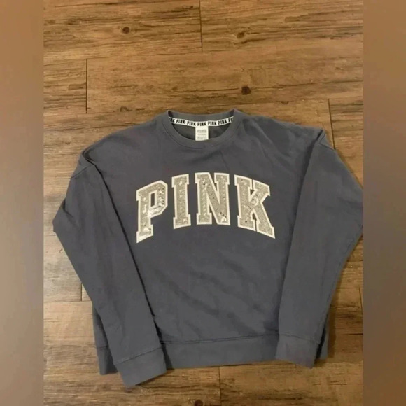 PINK VS HTF RARE BLING SWEATSHIRT/ JOGGERS OUTFIT SET S/M - Picture 7 of 12